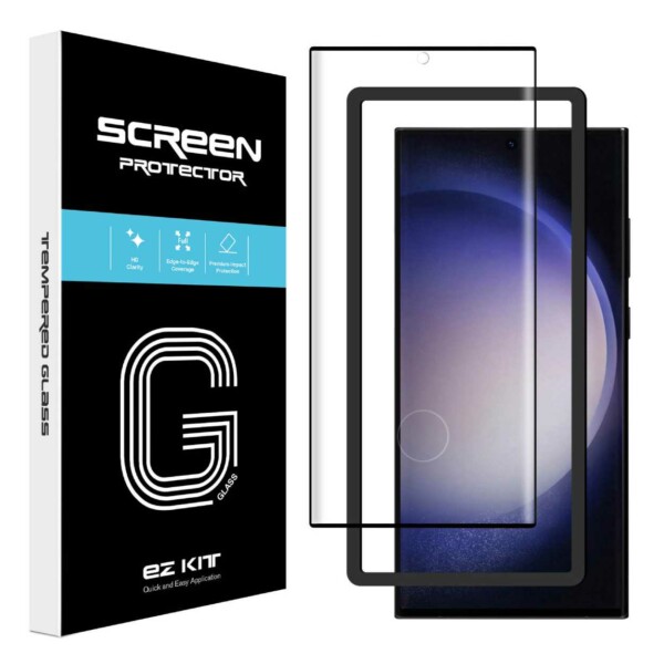 Galaxy S23 Ultra Skärmskydd Härdat Glas med Installationskit HD