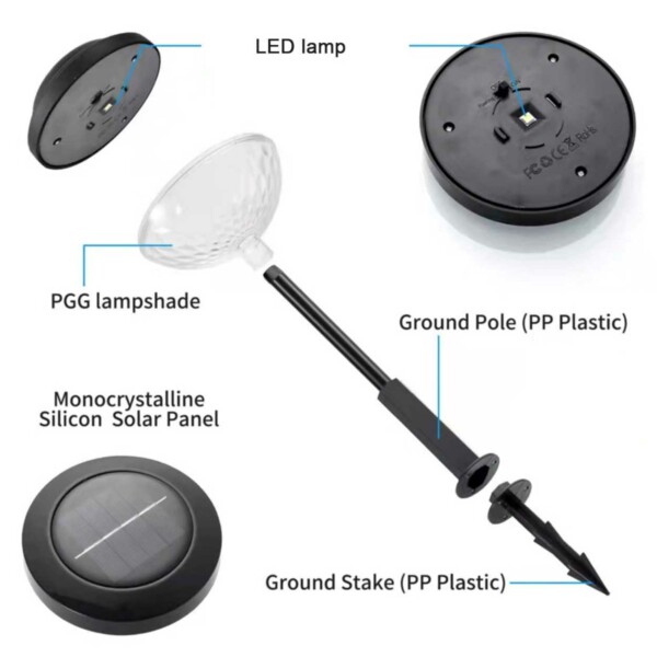 2-Pack Solcell Markspjut RGB