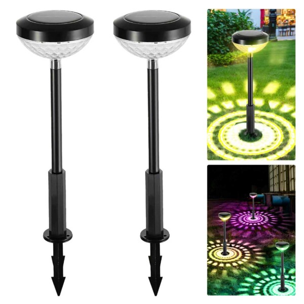 2-Pack Solcell Markspjut RGB