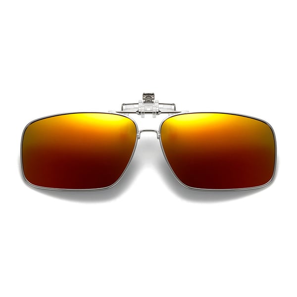 Taitettavat metalliset Clip-on aurinkolasit Flip Up Red