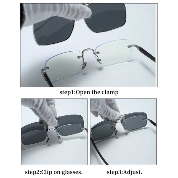 Flip Up Metal Clip-on solbriller Flip Up Blue