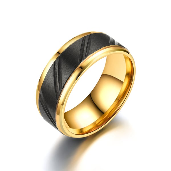 Elegant Ring Gull Svart | Velg størrelse |