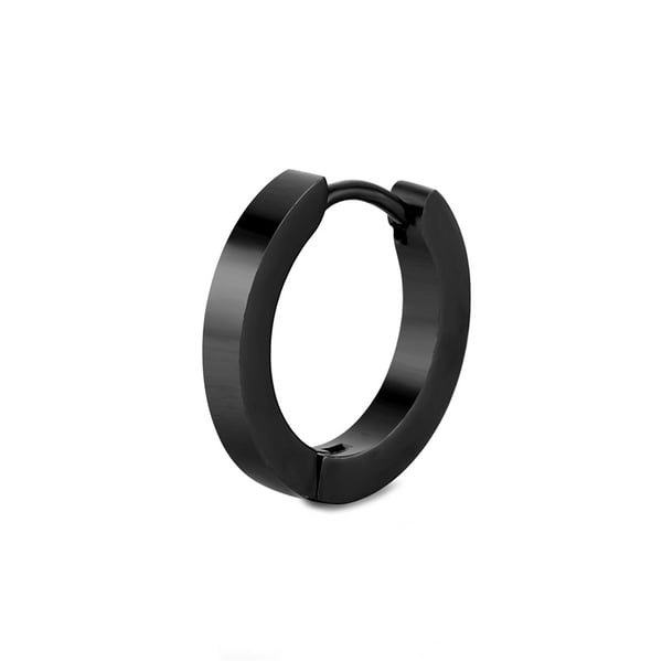 Piercing ørering tyk ring sort