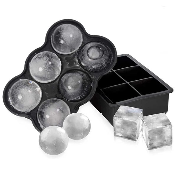 2-Pack Silikon Isform – 6st Stora Isbitar och Isbollar