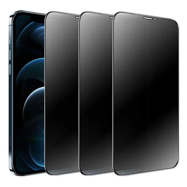 3-Pack iPhone 12 Mini Privacy Skärmskydd Heltäckande HD Härdat Glas