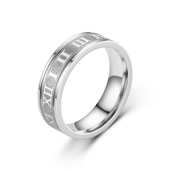 Slank romertallring [Velg størrelse] Sølv