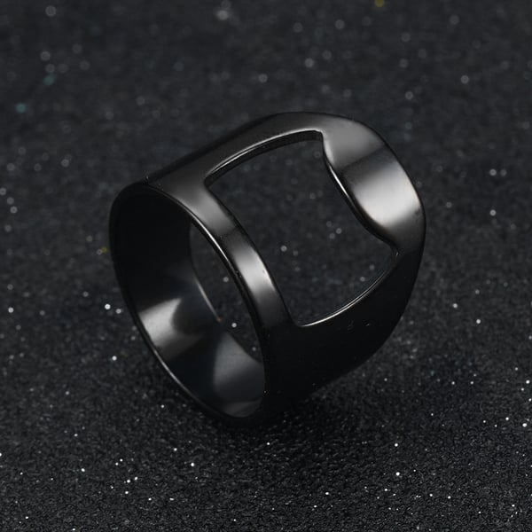 Cap Opener Ring - Cap Opener Ring [Velg størrelse] Svart