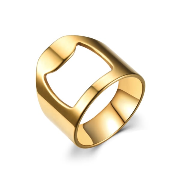 Ring med Kapsylöppnare – Kapsylöppnarring [Välj Storlek] Guld