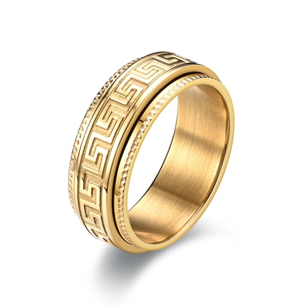 Elegant Mönstrad Ring [Välj Storlek] Guld