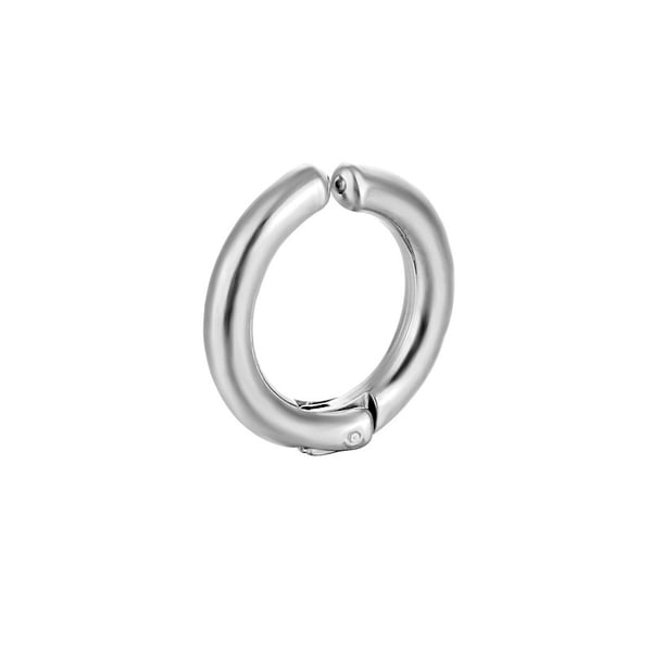 Fake Piercing Örhänge Utan Hål Tjock Ring Silver 10mm