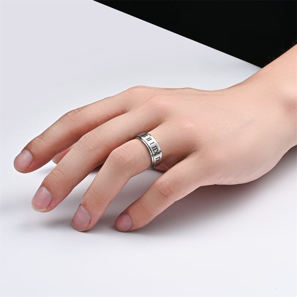 Ring med Romerska Siffror [Välj Storlek] Silver