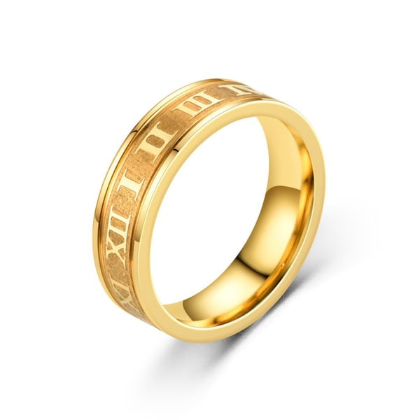 Slank romertallring [Velg størrelse] Gull