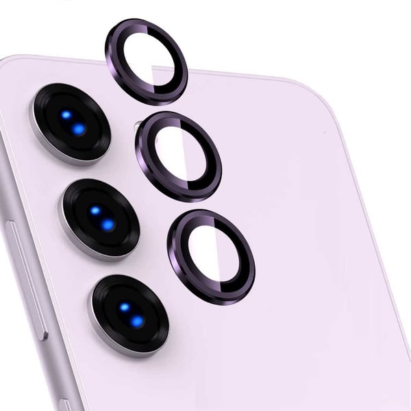 Samsung Galaxy S23/S23 Plus Kameraskydd Metall Härdat Glas Lila