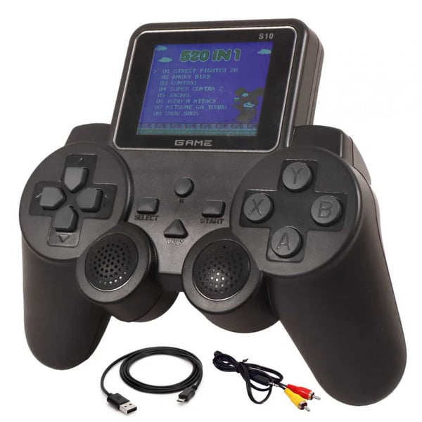 2,4″ Handhållen Spelkonsol 520-i-1 32-Bit Svart