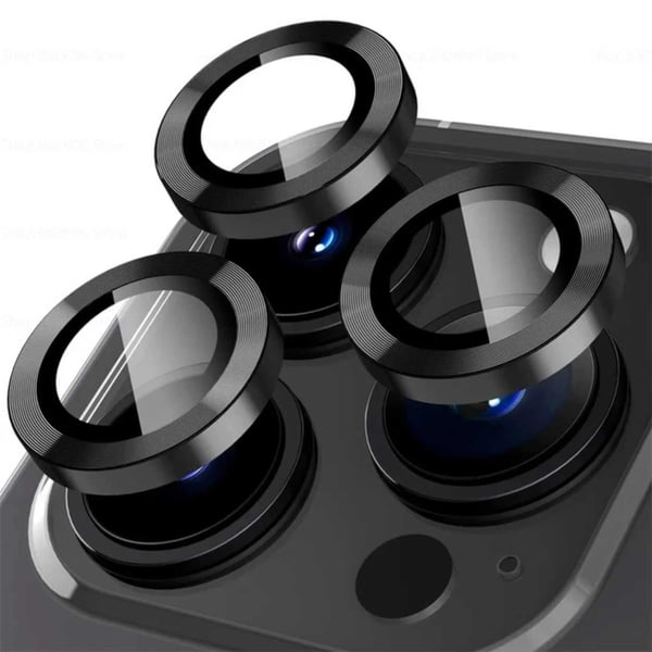 iPhone 15 Pro/Pro Max Kameraskydd Svart