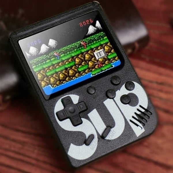 3″ Mini Retro Handhållen Spelkonsol 400-in-1 32-Bit Svart
