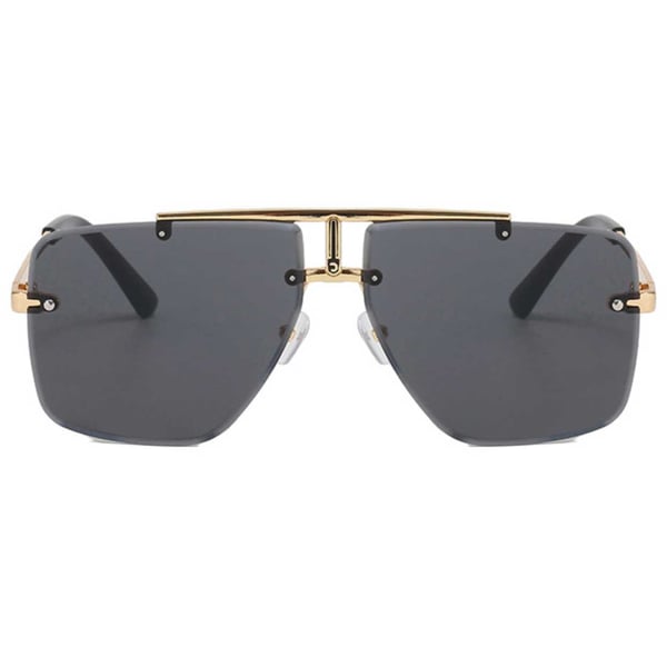 Moderne eksklusive Pilot Aviator Solbriller Gull Svart