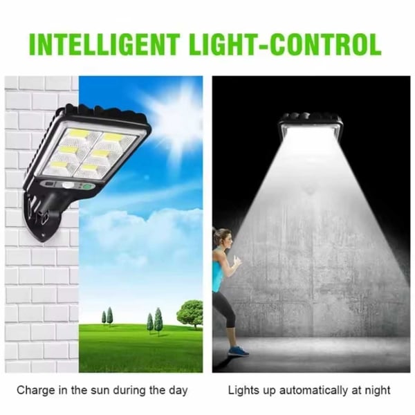 2-Pack Solcellslampa med Rörelsevakt – Vägg LED Utomhuslampa Rörelsesensor