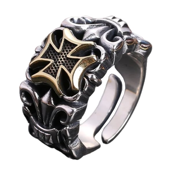 Ring Gold Cross Seal Justerbar størrelse
