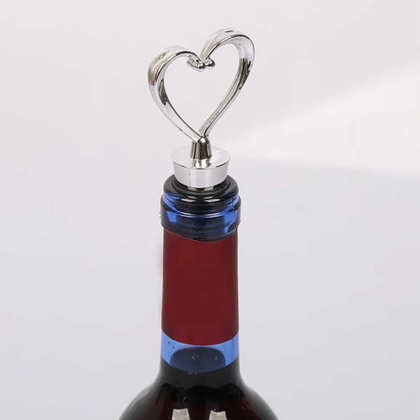 3-Pack Wine Cork Metal Heart - Viinitulppa Viinitulppa Hopea