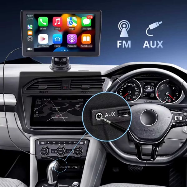 Bilstereo 7" touchskærm til bil med trådløst Carplay og Android Auto