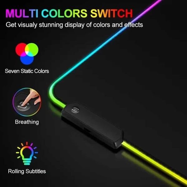 Gaming LED RGB bordmåtte 80x30cm