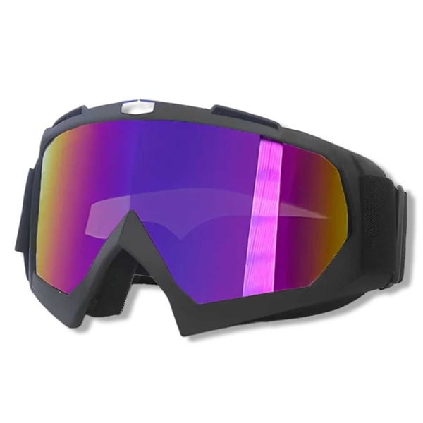 Skibriller Regnbuefarvet Spejl Glas Mat Sort