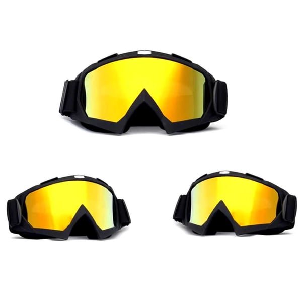 Skibriller Guld Spejl Glas Mat Sort