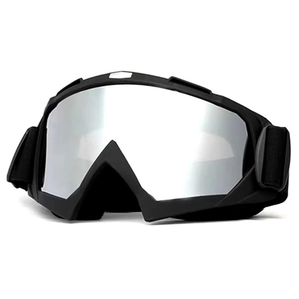Skibriller Sølv Spejl Glas Mat Sort