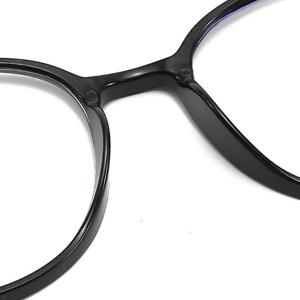 Runda Enkla Minimalistiska Läsglasögon [Välj Styrka] Svart