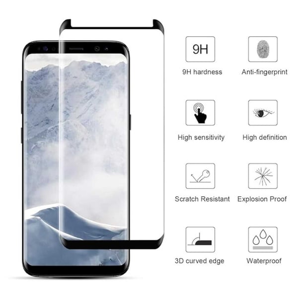 2-Pack Samsung Galaxy S8 Plus skjermbeskytter herdet glass 9H 3D