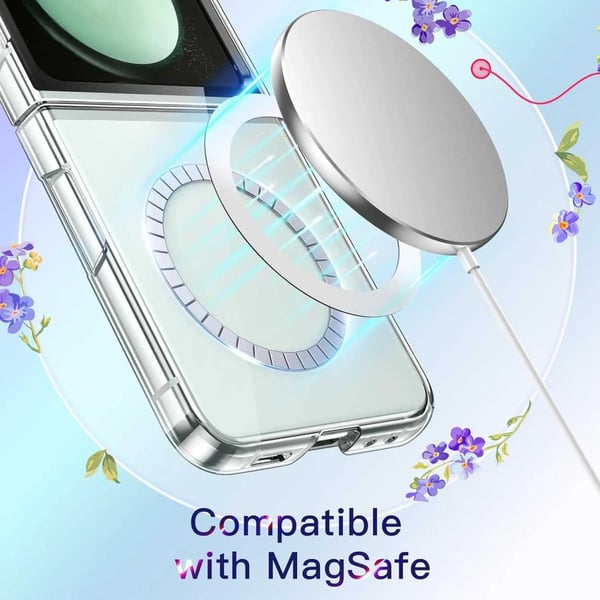 Galaxy Z Flip 5 Magnetisk Mobilcover Magsafe Kompatibel Gennemsigtig