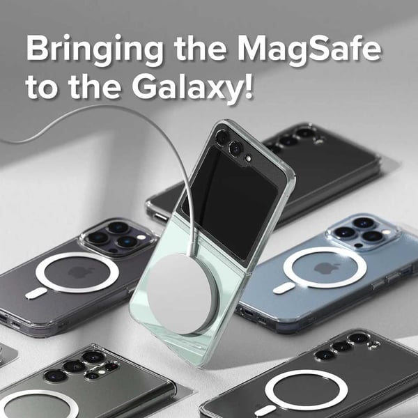 Galaxy Z Flip 5 Magnetisk Mobilcover Magsafe Kompatibel Gennemsigtig