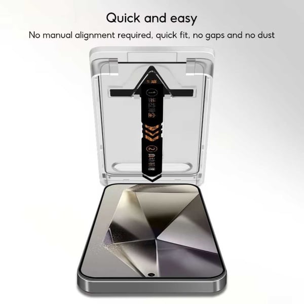 Enkel installasjon Samsung Galaxy S24 skjermbeskytter HD herdet glass