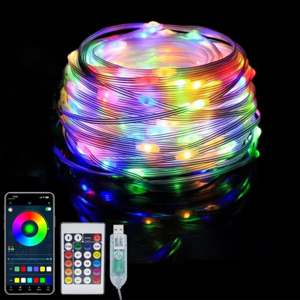 Smart RGBIC LED Ljusslinga med APP Fjärrkontroll 10m