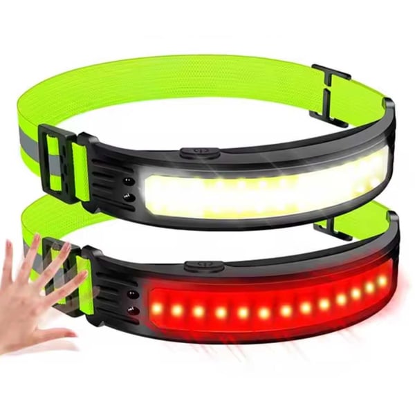 2st Pannlampa med Reflexband och Rörelsesensor Löpning Lättvikt COB XPE 2st Pannlampa med Reflexband och Rörelsesensor Löpning Lättvikt COB XPE