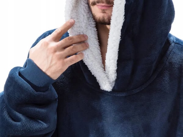 Snuggie Hoodie Blanket Oversize Filttröja Mörkblå