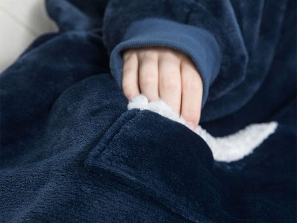 Snuggie Hoodie Blanket Oversize Filttröja Mörkblå