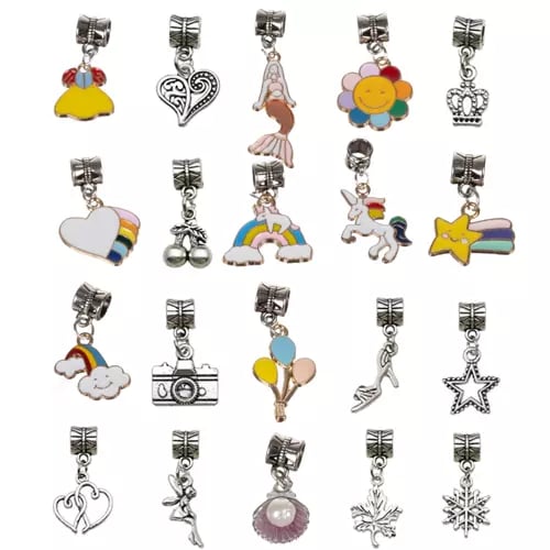Kreativt smykkesæt til børn | Lav dine egne armbånd med charms