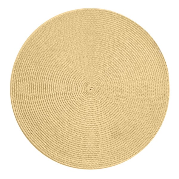 4-Pack Flätade Runda Bordstabletter Guld 38cm