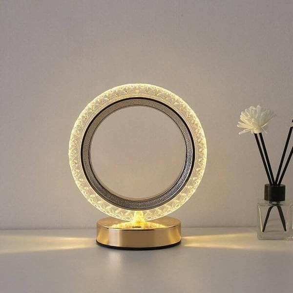 Trådløs bordlampe Crystal Touch LED RGB