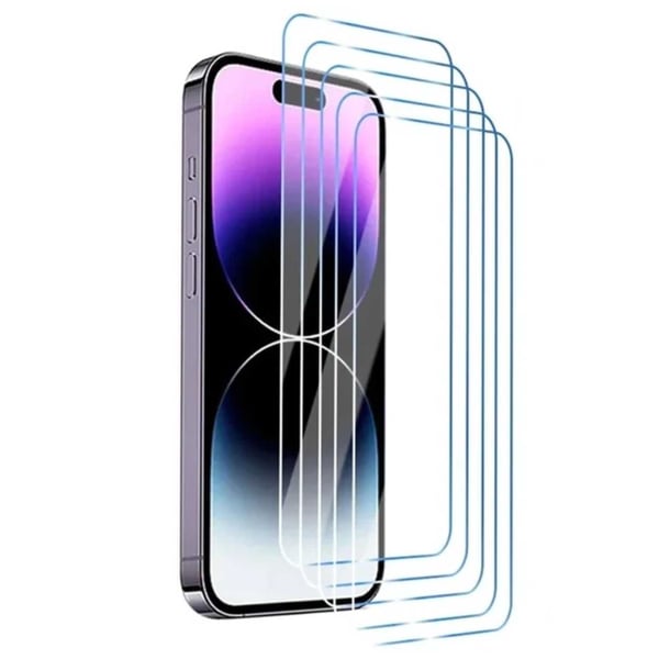 5-Pack iPhone 16 Pro Heltäckande Härdat Glas Skärmskydd HD