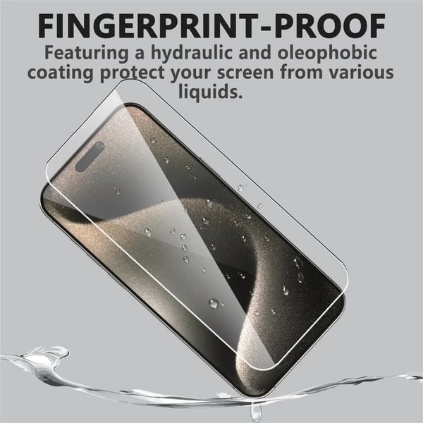 Fuld dækning iPhone 16 Pro Max skærmbeskytter HD hærdet glas