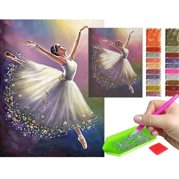 Diamantmaleri DIY Diamantmaleri Ballerina 30x40cm