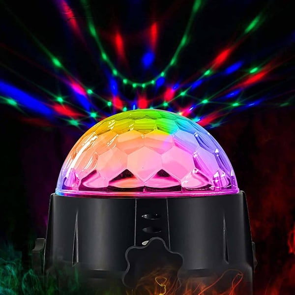 Disco lamppu | Diskopallo RGB kaukosäätimellä ja ääniohjauksella
