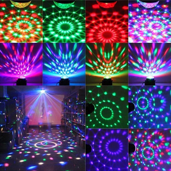 Disco lamppu | Diskopallo RGB kaukosäätimellä ja ääniohjauksella