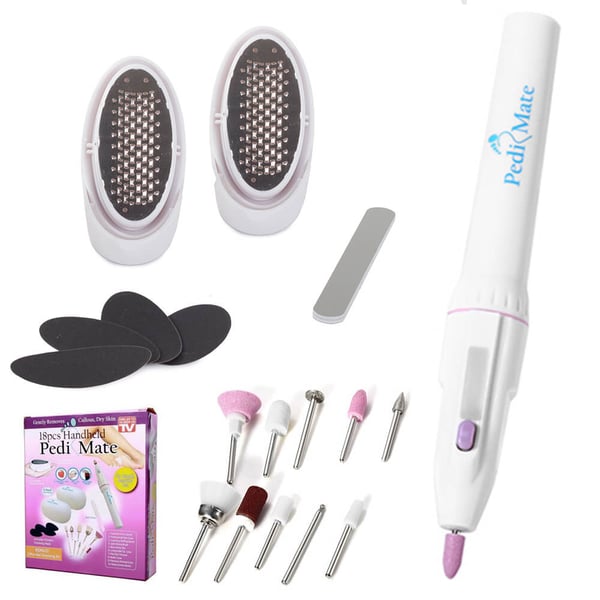 Elektrisk Mani-Pedi neglefil | 18-delers pedikyr- og manikyrsett Elektrisk Mani-Pedi neglefil | 18-delers pedikyr- og manikyrsett