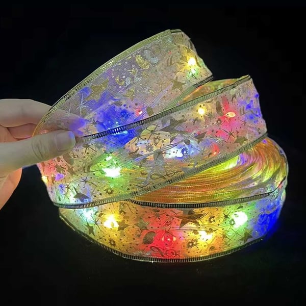 Juletrebelysning RGB Lyssnor | Flerfarget julelys | For pakker og juletre | Batteridrevet