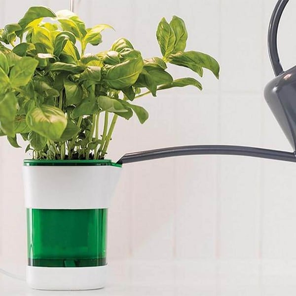 LED-plantelampe med selvvanningspotte - Fullspektret plantebelysning