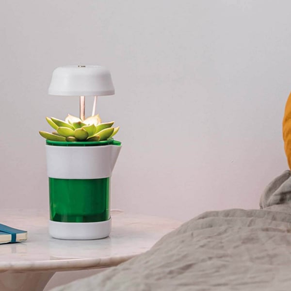 LED-plantelampe med selvvanningspotte - Fullspektret plantebelysning